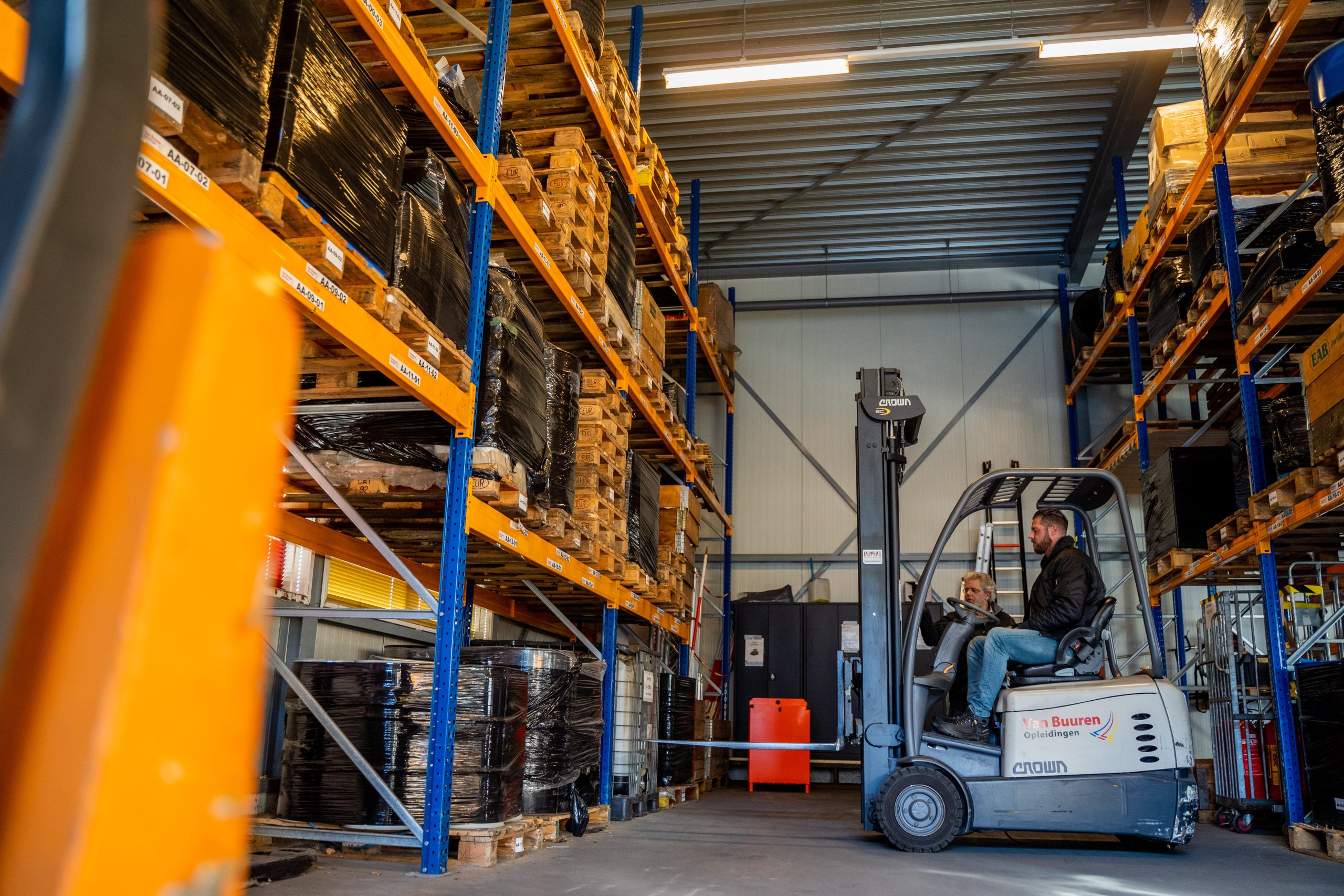 Heftruck met Code 95 bij Van Buuren Opleidingen. Ook met e-learning mogelijk